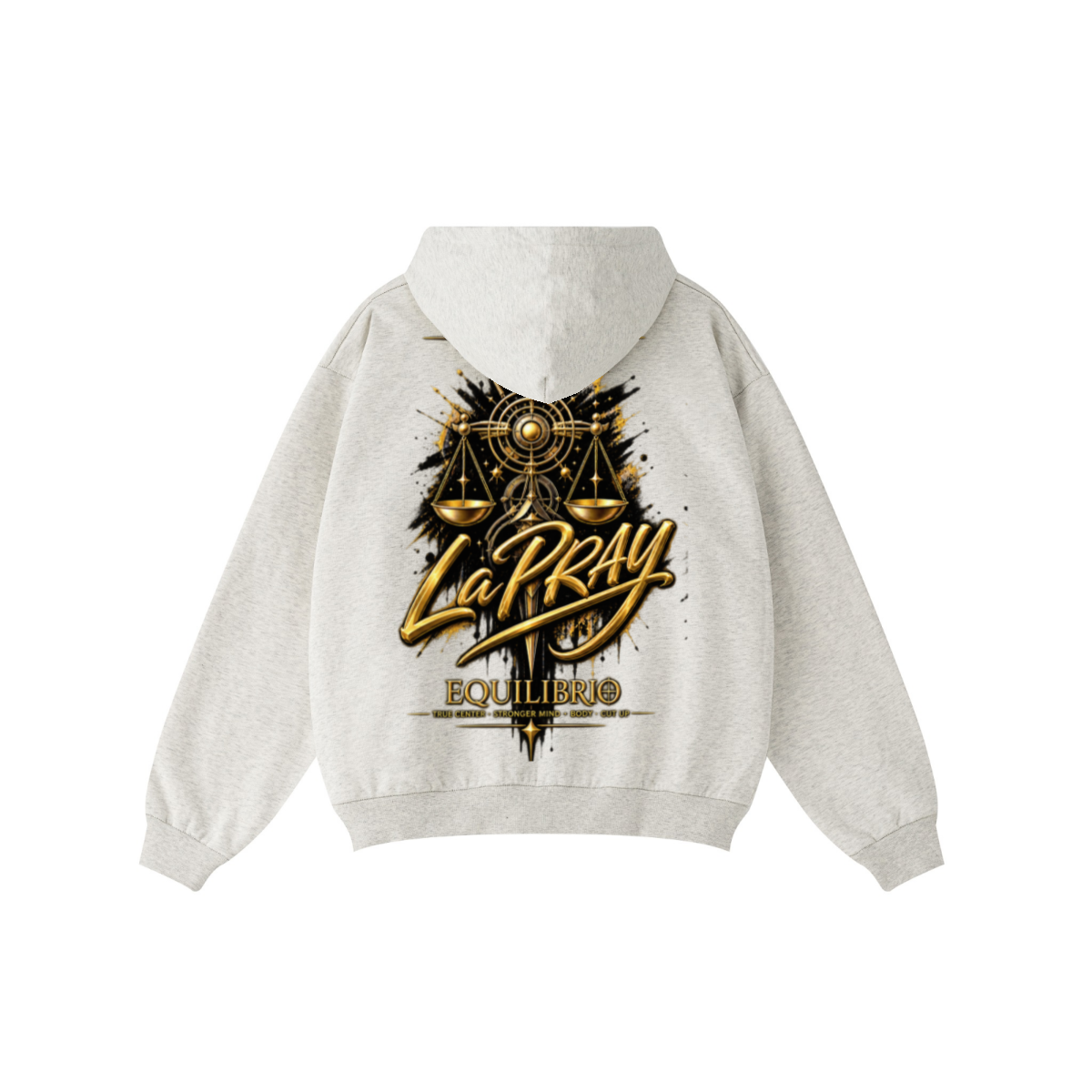440GSM Unisex Fall&Winter Solid-Color Zip-Up Hoodie Oatmeal Heather