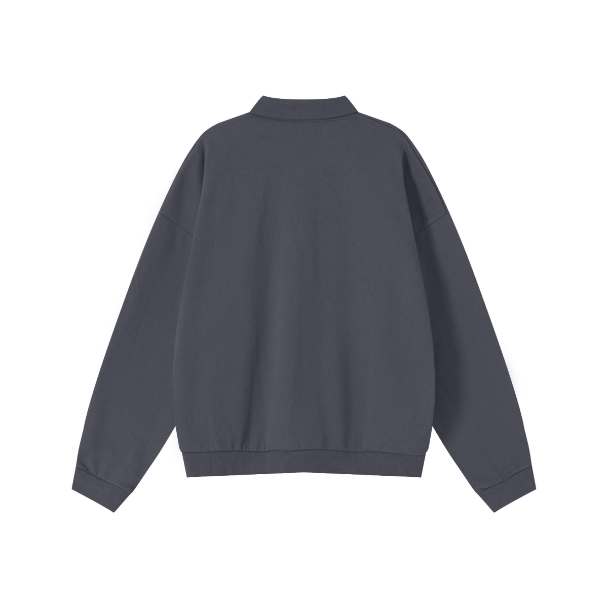 445GSM Men’s Heavyweight Half-Zip Collar Sweatshirt Charcoal Grey